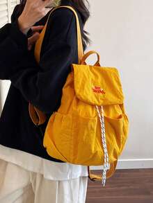 2026 Spring/Summer Popular Japanese Style Mini Fresh Color-Block Backpack, Fashionable Versatile Lady School Bag, College Style For Middle School, High School, University Students, Casual Lightweight Foldable Small Backpack For Daily Use - Multicolor - View 7