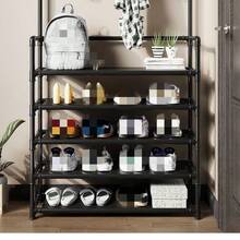 1pc 4-5 Tier Stainless Steel Shoe Rack - Space-Saving, Easy Assembly, Durable Design, Suitable For Entryway And Bedroom, Multi-Functional Hanging Hooks, Ideal Home, Living Room And Dorm Storage Solution, Ample Storage Space - Multicolor - View 5