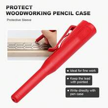 10pcs 2.8mm Metal Deep Hole Carpenter Pencils With Cap And Built-In Sharpener, Durable Marking Tool For Woodworking, Architects, Engineers, Construction Workers, Repairmen And DIY Enthusiasts, 3 Pencils + 3 Caps + 4 Boxes Of Lead - A - View 9
