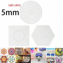 3件組 5mm 熔珠板,大尺寸透明釘板套件,大正方形透明圓形六角形釘板組 DIY 材料模板 熔珠手工 - 透明 - 查看 2