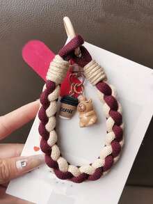 Capybara Phone Lanyard, Wrist Strap, Colorblock Braided Cord, Short Hanging Chain, Durable Outdoor Use - Multicolor - View 18