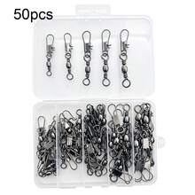 10-50 Buah Kait Pancing Putar, Konektor Pin, Bantalan Putar, Klip Jepit Cepat, Aksesoris Alat Pancing - Putaran - View 9