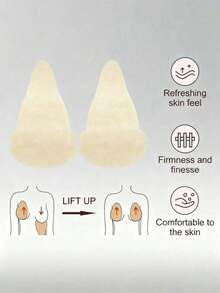 10pcs Non-Woven Fabric Gourd-Shaped Nipple Covers, Invisible Seamless Lightweight Comfortable, Suitable For Outings, Strapless Clothing, Etc. - Gourd Shape - View 9