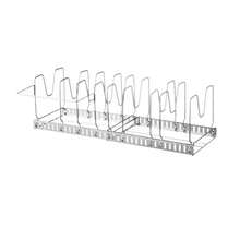 1PC Stainless Steel 201 Adjustable Storage Rack, No Drilling Countertop Pot Lid Holder, Kitchen Pot Lid Organizer, Cutting Board And Cookware Rack - View 3
