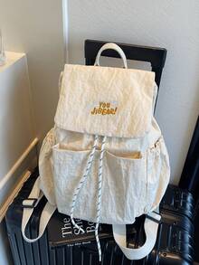 2026 Spring/Summer Popular Japanese Style Mini Fresh Color-Block Backpack, Fashionable Versatile Lady School Bag, College Style For Middle School, High School, University Students, Casual Lightweight Foldable Small Backpack For Daily Use - Multicolor - View 10