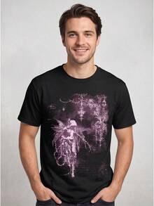 Men T-Shirts - 黑色 - 查看 2