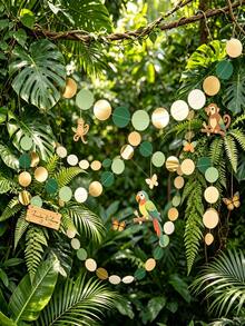 3pcs Grey Green Mint Green Gold White Love Wreath - Country Wedding Ornament Streamer Banner, Valentine's Day Mother's Day Single Girl Bride Shower Engagement Party Bunting Lasting Surprise - Garland - View 6