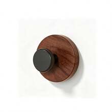 1/4/8Pcs Dual Color Round Wood Wall Hanging Hooks, No Drill Strong Adhesive Decorative Knob Hooks, Nordic Style Home Organizer Hooks For Bathroom Closet Entryway Use - Multicolor - View 12