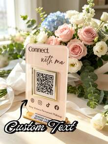 客製化壓克力 QR Code 告示牌，商業付款碼立牌，支援圖片與文字客製化！高透明壓克力材質，耐磨防水耐用，QR Code 辨識靈敏，可用作牆貼、桌面立牌，適用於便利店、餐廳、實體店，免費版面設計 - 彩色 - 查看 1