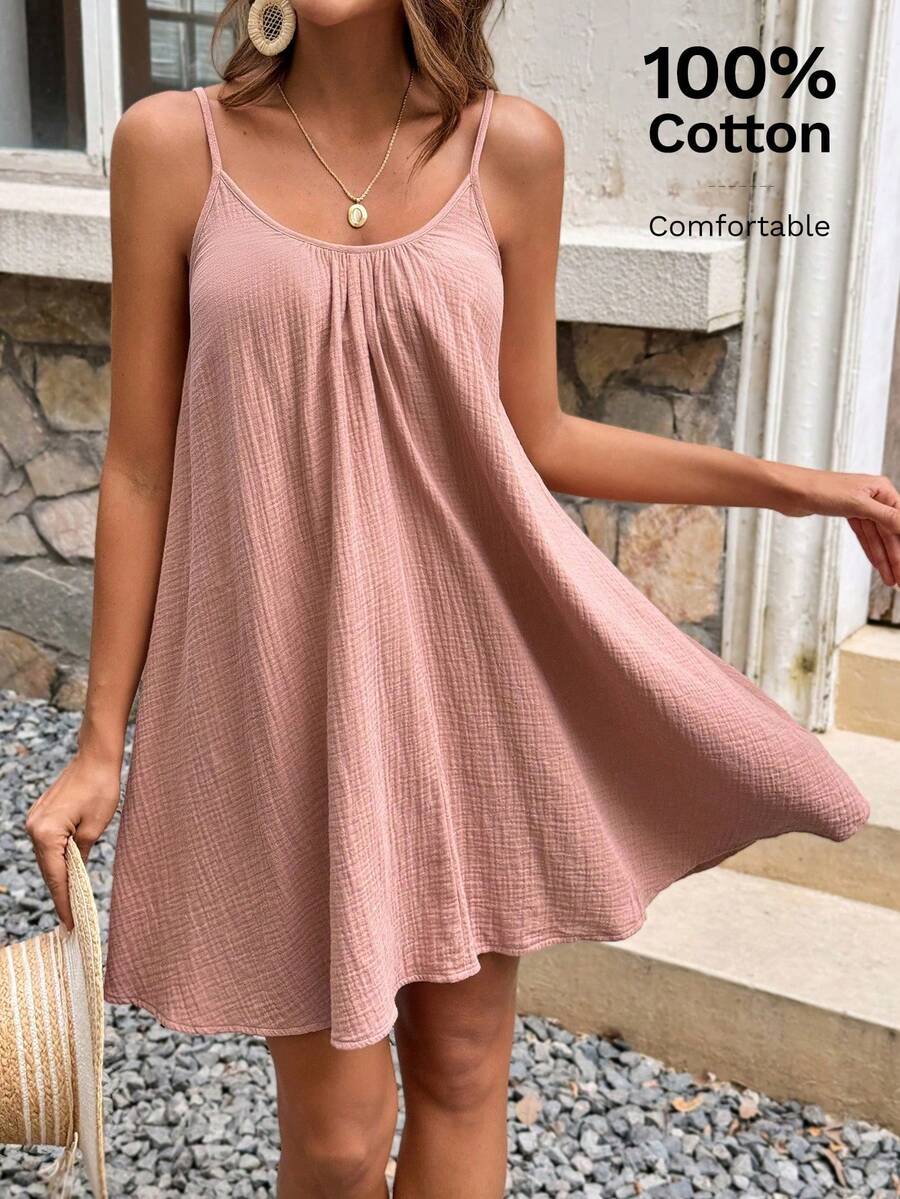 Vestidos cortos de mujer - rosa bebé - Ver 1