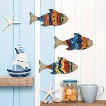 3pcs Tropical Fish Art Wooden Wall Decor. Suitable For Living Room And Bar Decoration - A - View 4