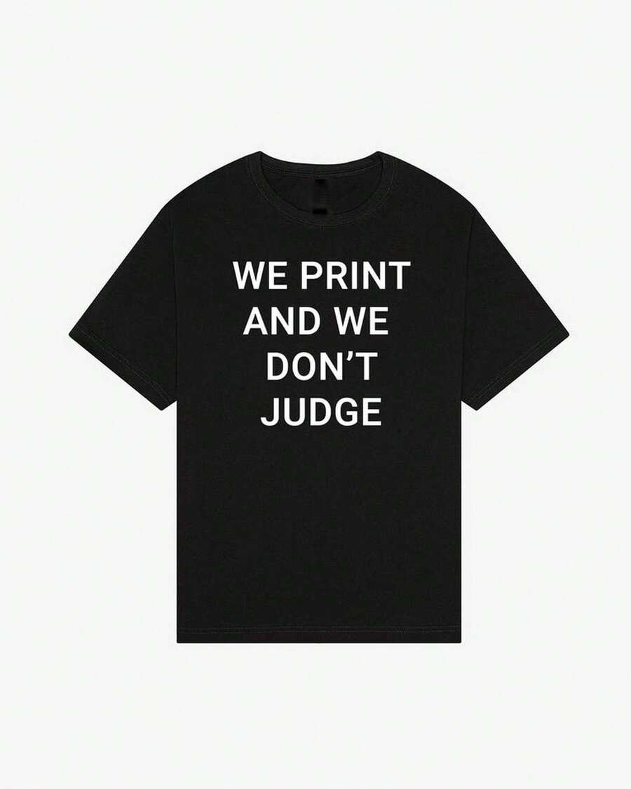 Custom All Occasion Personalized Print Unisex Cotton T-Shirt Top Estivi Particolari - 黑色 - 查看 1