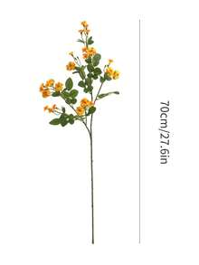 1/2/3pcs 27.6in Artificial Rose Flowers, Suitable For DIY Flower Wall, Scene Decoration, Living Room Bedroom Vase Arrangement, Wedding, Party Decor, Tabletop Centerpiece. Suitable For Autumn/Winter Seasons, Can Be Used For Room Decor, Home Decor - Yellow - View 3