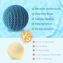 4/2/1pc Hot Tub Dirt Absorber Pack, Hot Spring And Swimming Pool Dirt Removal Ball, Dirt Sponge, Oil Absorbing Sponge For Hot Tub Filter, Hot Tub Cleaning Filter Sponge, Swimming Pool Hot Spring Oil Absorbing Sponge, Hot Tub Accessories, Perfect For Summer Pool Theme Party - Spherical - View 4