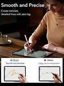 1 Set Universal Active Stylus Pen For Touchscreen, With 2 Extra Replacement Tips, Replacement Pen Tips And Portable Storage Box, Double Click To Power On, No Bluetooth Required, Compatible With Tablets And Smartphones - Multicolor - View 11