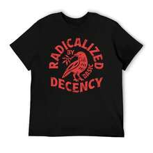 Vintage Radicalized By Basic Decency Unisex T-Shirt, Political Protest T-Shirt, Gift For Activists, Liberal Clothing, Social Justice Gift - Black - View 3