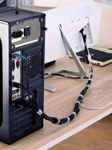 1 Roll 100/500cm Black Multi-Purpose Cable Tie, Durable Cable Organizer, Suitable For Home, Office And Electronic Products, Easy To Use Computer And TV Cable Management, Reusable, Plastic Material, Cable Organizer Home Decoration Essential , School - Multicolor - View 7