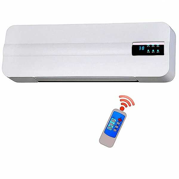 Calefactor eléctrico doméstico de pared con control remoto, calefactor de baño, máquina de ventilador de aire acondicionado y calefacción