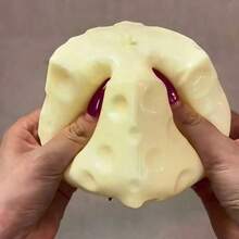 1 buah Mainan Squishy Keju Raksasa Baru (Dikirim Secara Acak), Bentuk Bola Keju Persegi, Tekstur Roti Realistis, Cangkang TPR Lambat Memantul, Hadiah Sempurna untuk Ulang Tahun, Natal, Halloween, Paskah - MultiWarna - View 1