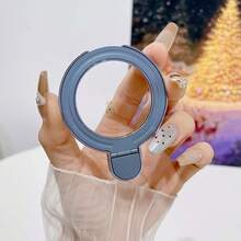1 Buah Dudukan Ponsel Bulat Logam Berongga, Dudukan Ponsel Meja Cincin Jari Lentur, Stiker Belakang Magnetik, Dudukan Sederhana Berongga, Cocok untuk Panel Belakang Halus, Model Universal - MultiWarna - View 10