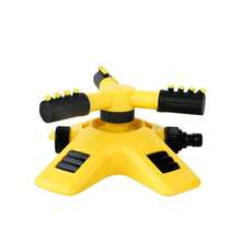 360° Automatic Rotating Sprinkler, Nursery Irrigation Rotating Triple-Arm Sprinkler Series, Flower Watering - Yellow - View 2