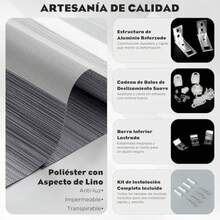 Roller Blinds - Linen Grey - View 3