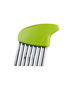 1 Pieza Cortador En Zigzag Para Papas Fritas, Ensaladas, Zanahorias, Cebollas Y Patatas, Herramienta De Cocina Multifuncional - Negro - Ver 9