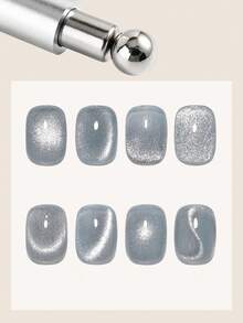 3-In-1 Cat Eye Nail Art Magnet Rod, Dual-End Design, Suitable For 3D Stripes, Stars And Moon Effects, Compatible With All Magnetic Gel Nail Polishes, Essential Nail Art Tool For Professional Nail Artists And Home DIY Beginners, Create Stunning Cat Eye Nail Art - Multicolor - View 2