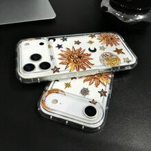 抽象太陽圖案液態矽膠手機殼，珠寶般精緻，全方位保護，防震防摔，TPU 軟材質，適用於 iPhone 13/11/17/16/14/15/15 Pro/15 Plus/15 Pro Max/7 Plus/8 Plus/X/Xs Max/Xr/11 Pro/12 Pro/13 Pro/14 Pro/12 Mini/13 Mini/11 Pro Max - 彩色 - 查看 4