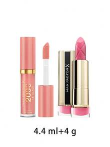 Max Factor [حزمة] 2000 كالوري لمعان الشفاه 060 أغنية مفضلة 4.4 مل + أحمر شفاه إكسير اللون 090 وردة إنجليزية 4 جرام - 060 الأغنية المفضلة + 090 الوردة الإنجليزية - مشاهدة 2