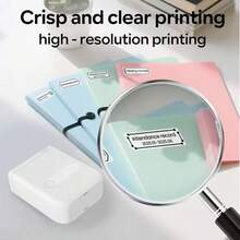 Impresora de Etiquetas Portátil Mini ORICO con Cinta de Etiquetas, Impresora de Etiquetas Térmica Pequeña para Etiquetas, Notas Adhesivas, Listas de Tareas, Manualidades DIY, Etiquetas de Nombre, Esencial para Regreso a la Escuela - Blanco - Ver 9