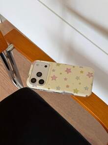 Colorful Star Pattern Double Layer Phone Case Compatible With Apple 17 Pro Max, 16 Pro New Model, 17, 15 Pro, 14, 13, 18 Pro Max, Full Coverage Protective Shell For Women, Niche High Aesthetic Design - Yellow - View 12