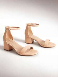 Women Heeled Sandals - Beige - View 2