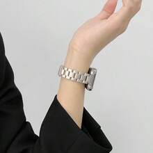 不鏽鋼手錶錶帶 + 1個接頭拆卸工具，適用於小米手環 10/9/8 9pro 8Pro，透氣替換智慧手錶錶帶，適用於 Redmi Watch4/5，男女通用 - Mi Band 8 - 查看 4