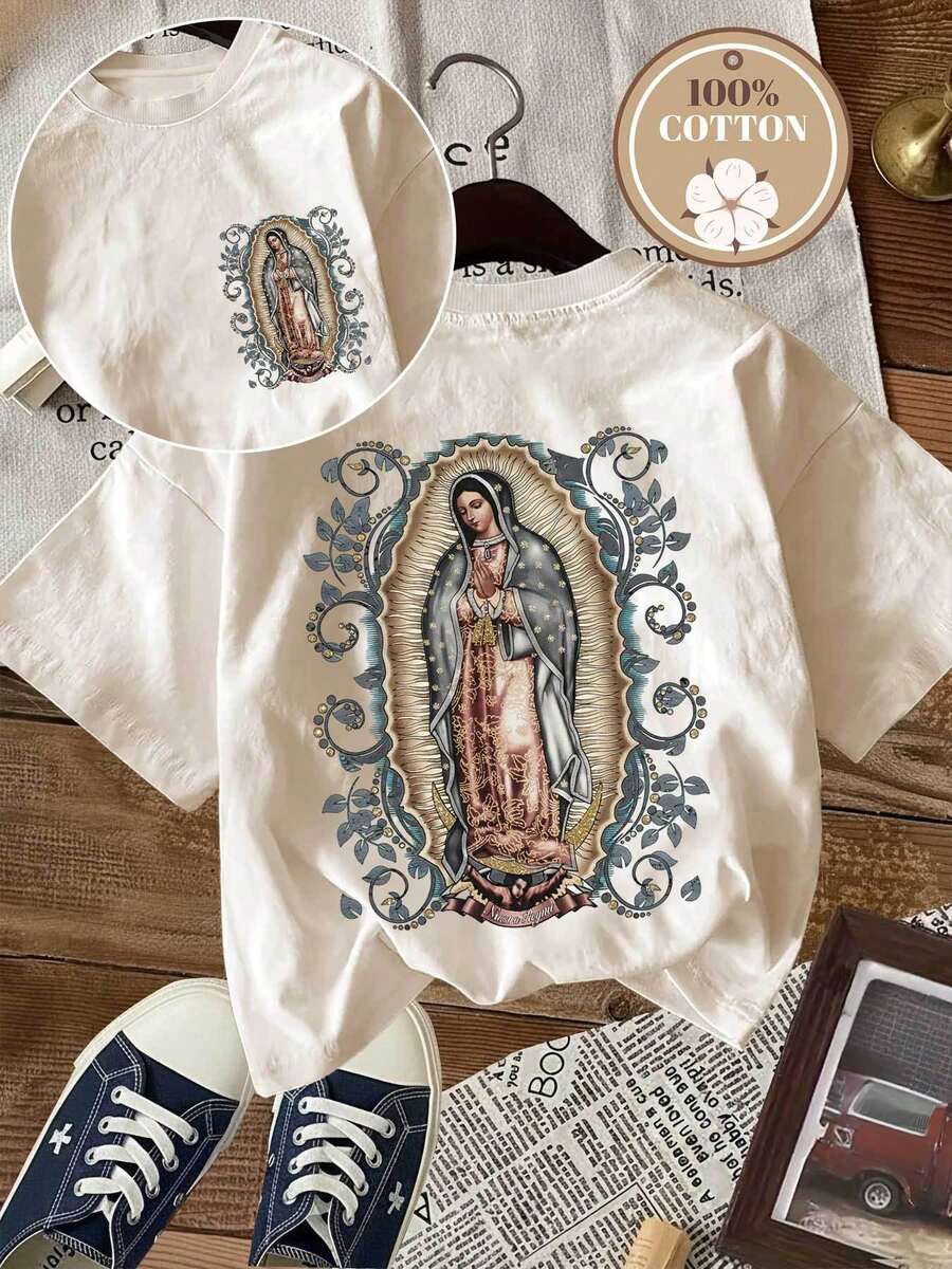 Women T-Shirts - 杏色 - 查看 1