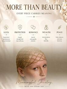 outingfit 1pc New Mesh Headband High-End Versatile Metal Hair Chain European & American Fashion Hair Accessory For Women - Gold - View 5