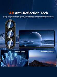 1pack - Durable And Shatterproof Camera Lens Protector, Smooth And Fingerprint-Resistant, Suitable ForSamsung S26 Ultra/S24 Ultra/S25 Ultra/S23 Ultra/S23 Series. All-In-One Armor Camera Protector, Phone Accessory, Compatible With Phone Cases, Black. - Black - View 3