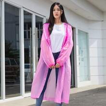 Adult Unisex Rain Poncho, Thick Non-Disposable EVA Raincoat, Waterproof Long Full Body Rain Poncho, Convenient For Outdoor Travel And Carrying - Multicolor - View 11