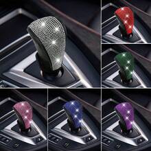 Rhinestone Car Gear Shift Cover, Creative Bling Crystal Shift Knob Protector, Bling Auto Gear Decor Cover For Women, Automatic Transmission - Gear Shift Cover - View 1