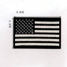 美國國旗圖案熨燙刺繡補丁－趣味設計－易縫製或熨燙，耐用布料徽章，適用於個性化夾克、包包、DIY手工藝等 - 熨燙款 - 查看 11