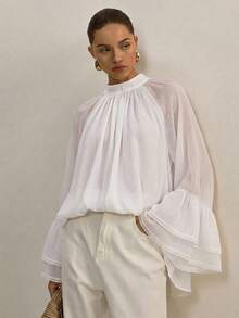 Women Blouses & Shirts - 白色 - 查看 1