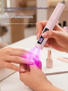 New Portable Mini Magnetic Handheld Nail Lamp Set, Professional Nail Salon Fast Drying, New Nail Straight Lamp UV Curing Light Fast Drying 2-Gear Timer Nail Baking Lamp Home Portable Handheld Nail Lamp - Multicolor - View 9