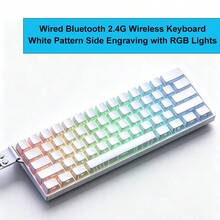 AULA 磁軸鍵盤與滑鼠組合，低延遲無線機械鍵盤，RGB 背光，可自定義藍牙 FPS 遊戲鍵盤，三模有線/藍牙/無線滑鼠 - 查看 18