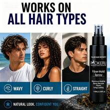 MOKERU Fiber Styling Spray 3.99 Fl.Oz | Formula Tahan Lama yang Baru Ditingkatkan | Pembentukan Tahan Lama Tanpa Mengembang | Segar, Tidak Lengket, Tidak Kaku | Portabel dan Mudah Digunakan | Unisex - Pakaian formal - View 3