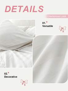 HONEYMOON 300 Thread Count Jacquard Striped Cotton Pillowcases, White - Set Of 2, Pillows Not Included,Soft Breathable & Wrinkle Resistant,Luxury Hotel Style Envelope Closure,Pillowcases For Home & Dorm - White - View 6