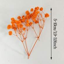 25/52/102/298pcs Artificial White Mini Dried Baby's Breath Flowers, Ivory Floral, Suitable For Vase, Wedding, Home, Office, Party, Garden, Greeting Card Making Decoration, DIY Decoration - Orange - View 7
