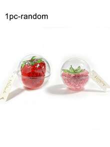 1pc 3D Realistic Transparent Strawberry Squeeze Toy, Super Soft Jelly Stress Relief Toy, Portable Pocket-Sized Sensory Toy For Anxiety Relief, Suitable For Students, Office Desk, Christmas, Holiday, Birthday Party, Healing Novelty Gift - Multicolor - View 10