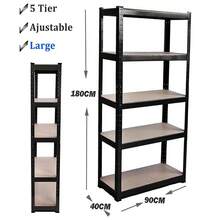 Vandise Heavy Duty 5 Tier Boltless Metal Shelving Unit 875KG Load, Adjustable Garage Storage Rack For Workshop Warehouse, Can Be Split Into 2 Smaller Shelf Units - View 15