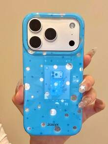Casing Ponsel Motif Polka Dot Gletser Kompatibel dengan iPhone 17 Pro Max 17 Pro 16 Pro Max 15 Pro Max 14 13 12 11 Pro Max Pelindung Belakang - Biru - View 2