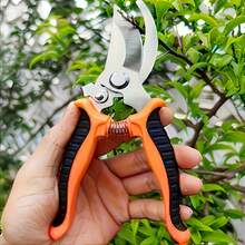 1pc Home Gardening Pruning Shears With Automatic Spring Design, Effortless Operation, Suitable For Daily Home Gardening Use. Can Trim Fresh Flowers, Flower Branches, Bonsai, Fruit Trees, Citrus Tree Branches, Etc. Sharp Blade For Smooth Cutting, Less Likely To Damage Plant Stems. Comfortable Grip, One-Handed Operation, Suitable For Home Flower Care, Fruit Tree Maintenance, Floral Arrangement, Essential Tool For Home Gardening. - Upgraded Version - View 7